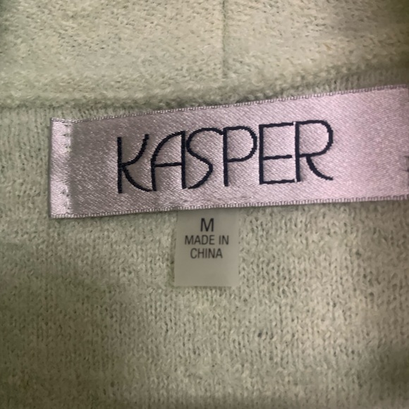 Kasper light green sweater jacket. NWT size M - Picture 3 of 4